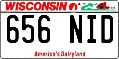 WI license plate 656NID