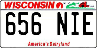 WI license plate 656NIE