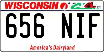 WI license plate 656NIF