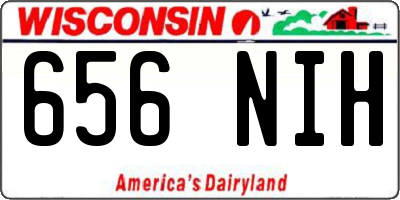 WI license plate 656NIH