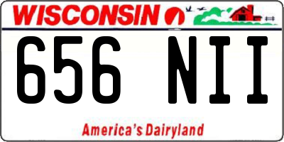 WI license plate 656NII