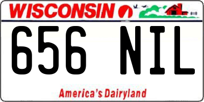 WI license plate 656NIL
