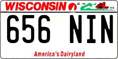 WI license plate 656NIN