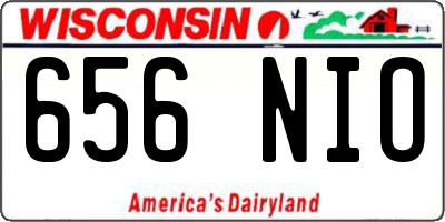 WI license plate 656NIO