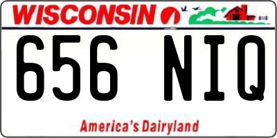 WI license plate 656NIQ