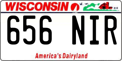 WI license plate 656NIR