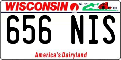 WI license plate 656NIS