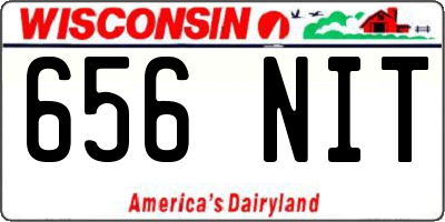WI license plate 656NIT
