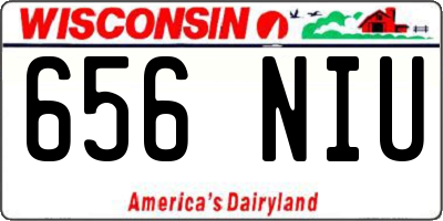 WI license plate 656NIU