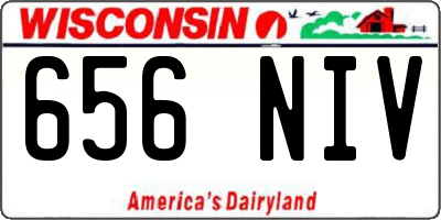 WI license plate 656NIV