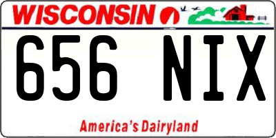 WI license plate 656NIX