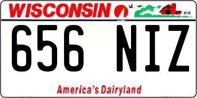 WI license plate 656NIZ