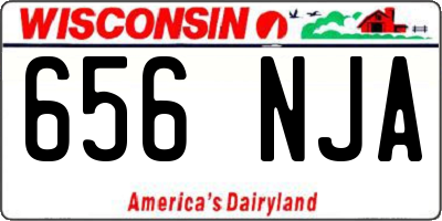 WI license plate 656NJA