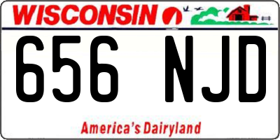 WI license plate 656NJD