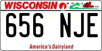 WI license plate 656NJE