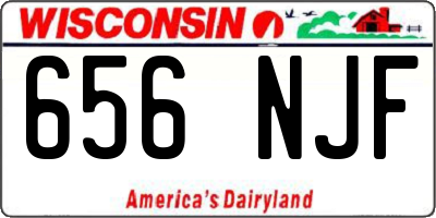 WI license plate 656NJF