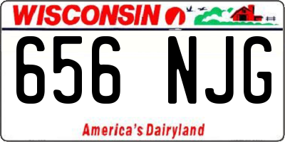 WI license plate 656NJG