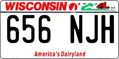 WI license plate 656NJH
