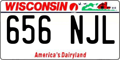 WI license plate 656NJL