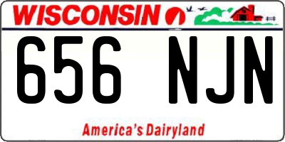 WI license plate 656NJN
