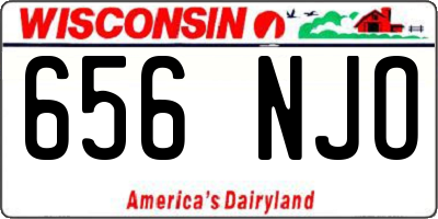 WI license plate 656NJO