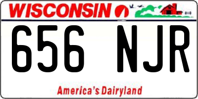WI license plate 656NJR