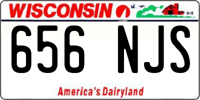 WI license plate 656NJS