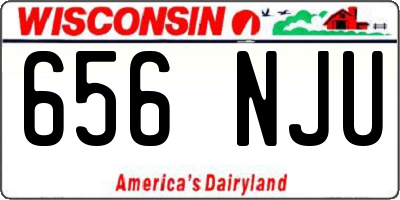 WI license plate 656NJU