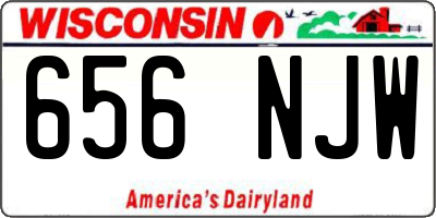WI license plate 656NJW