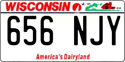 WI license plate 656NJY