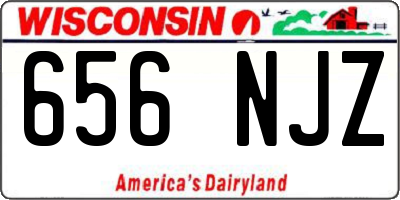 WI license plate 656NJZ