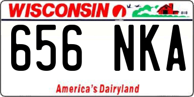 WI license plate 656NKA