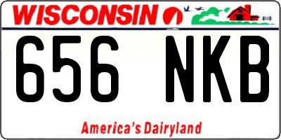 WI license plate 656NKB