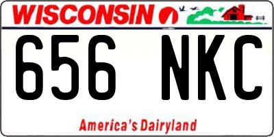 WI license plate 656NKC