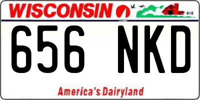 WI license plate 656NKD