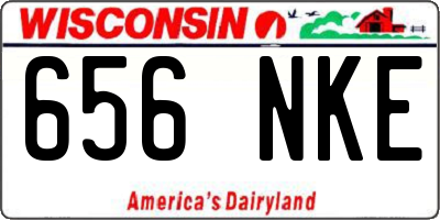 WI license plate 656NKE
