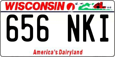 WI license plate 656NKI
