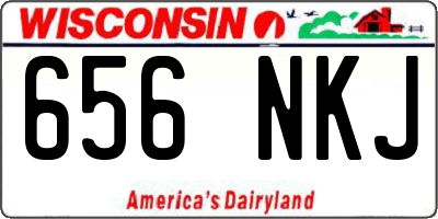 WI license plate 656NKJ