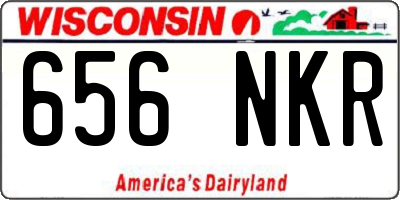 WI license plate 656NKR