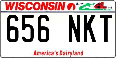 WI license plate 656NKT