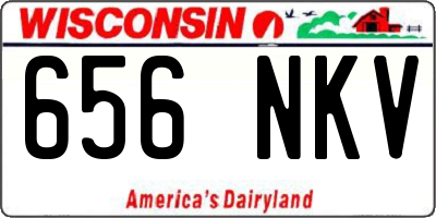WI license plate 656NKV