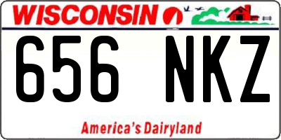 WI license plate 656NKZ