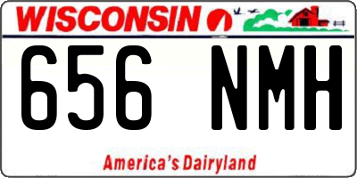 WI license plate 656NMH