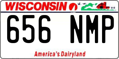 WI license plate 656NMP