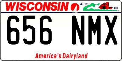 WI license plate 656NMX