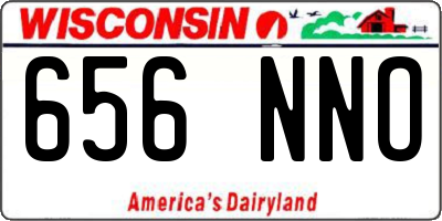 WI license plate 656NNO