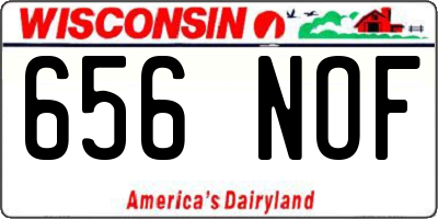 WI license plate 656NOF