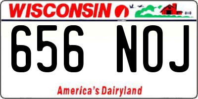 WI license plate 656NOJ