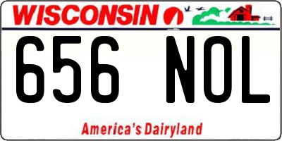 WI license plate 656NOL
