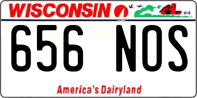 WI license plate 656NOS